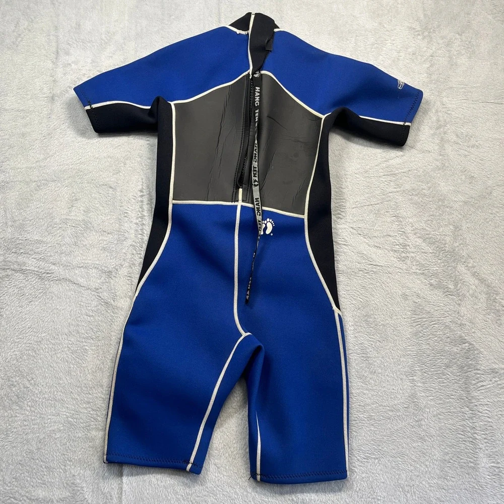 Hang Ten Shorty Wetsuit Youth Blue Black 3/2mm Neoprene Spring Suit XL